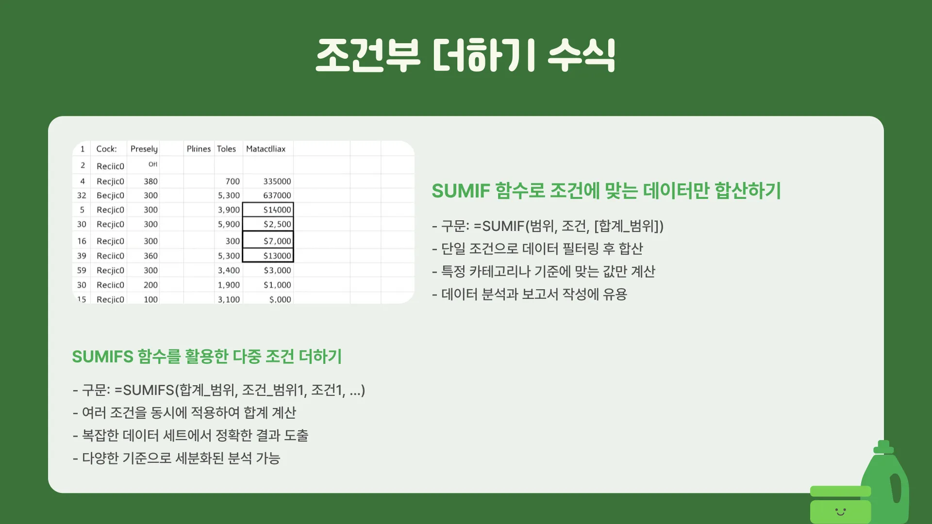 엑셀 더하기 수식 이미지 4