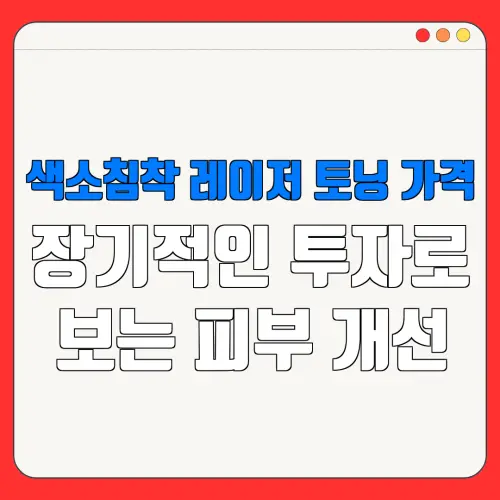 색소침착 레이저 토닝 가격장기적인 투자로보는 피부 개선